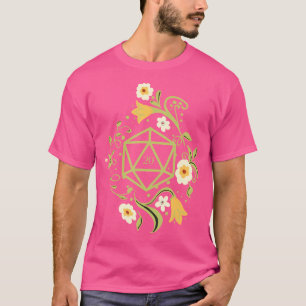 Nerdy D20 Dice Set Plants And Succulents Geeky T-Shirt