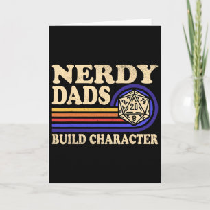 Nerdy Dad Rpg Gaming D20 Tabletop Games Funny Rpg  Card