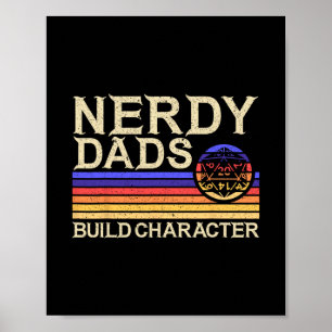 Nerdy Dad Rpg Gaming D20 Tabletop Games Funny Rpg  Poster