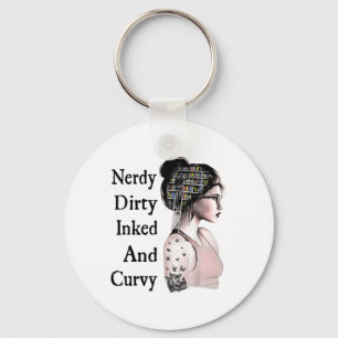 Nerdy Dirty Inked & Curvy Reading Lovers Tatto Key Ring