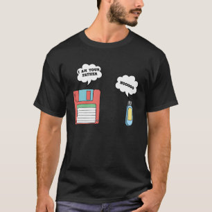 Nerdy Father Floppy Disc Flash Drive Computer Geek T-Shirt