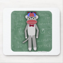 Nerdy Fifties Cool Fun Sock Monkey Cartoon Art
