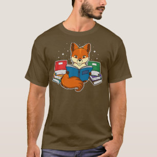 Nerdy Fox Book, Funny Animal Lover For Men Women, T-Shirt