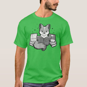 Nerdy Fox Book, Funny Animal Lover For Men Women, T-Shirt