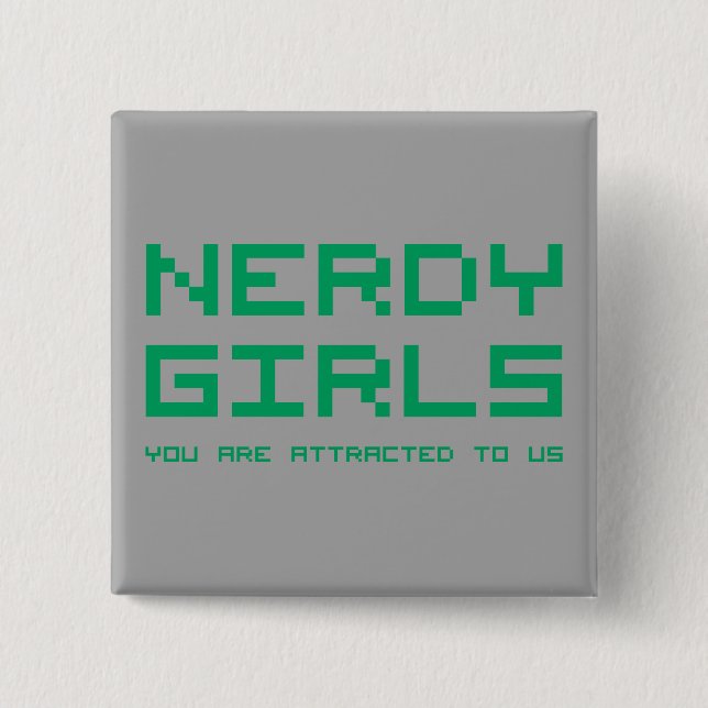Nerdy Girls 2 15 Cm Square Badge (Front)
