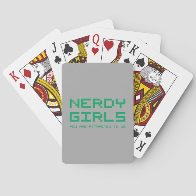 Nerdy Girls 2 Playing Cards (Back)