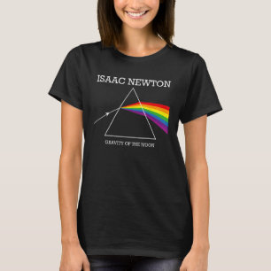 Nerdy Isaac Newton Prism Gravity of the Moon Rock  T-Shirt
