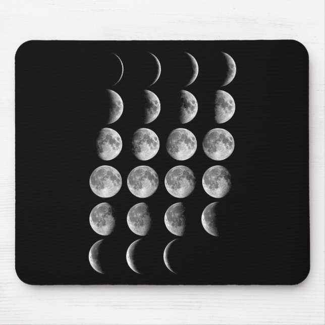Nerdy Leonard Moon Phases Space Science Student Te Mouse Pad (Front)