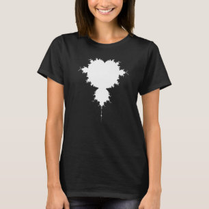 Nerdy Mandelbrot White Fractal Chaos Physics Math T-Shirt