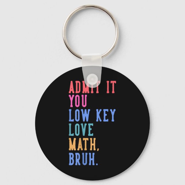 Nerdy Math Admit It You Low Key Love Math Bruh Tea Ring (Front)