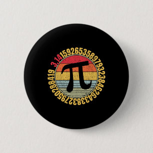 Nerdy Math Pi Symbol Mathlete  6 Cm Round Badge