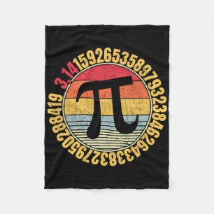 Nerdy Math Pi Symbol Mathlete Fleece Blanket