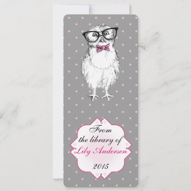 Nerdy Owlet - bookmark library (Front)