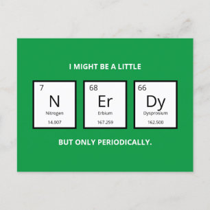 Nerdy Periodic Table Humour Funny Science Pun Ho Holiday Postcard