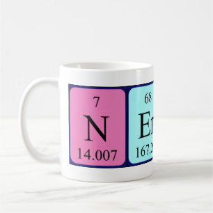 Nerdy periodic table word mug