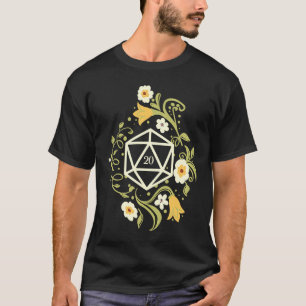Nerdy Polyhedral Dice Set Plants and Flowers 1 T-Shirt