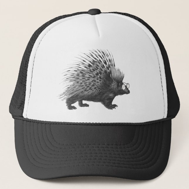 Nerdy Porcupine Trucker Hat (Front)
