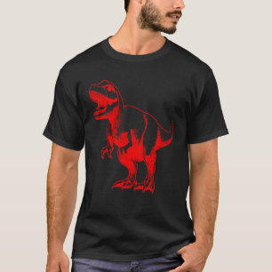 Nerdy Red Tyrannosaurus Rex Dinosaur Science Teach T-Shirt