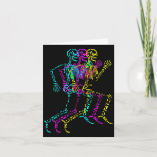 Nerdy Skeleton Bones Labeled Funny Halloween Human Card