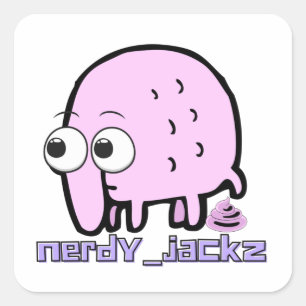 Nerdy  square sticker