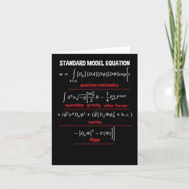 Nerdy Standard Model Equation – Gift For Physics2  Card (Front)