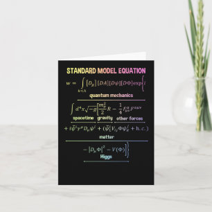 Nerdy Standard Model Equation – Gift For Physics  Card