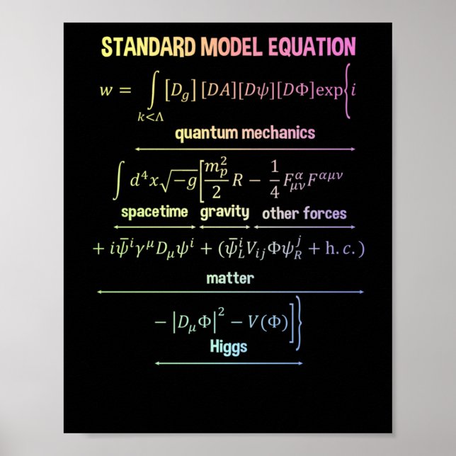 Nerdy Standard Model Equation – Gift For Physics  Poster (Front)