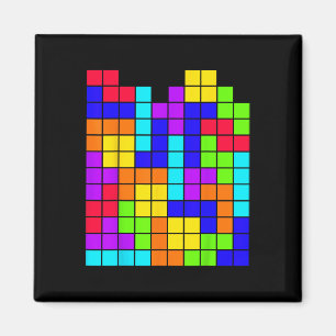 Nerdy Tetrominoes Block Puzzle Video Game Math Tea Magnet