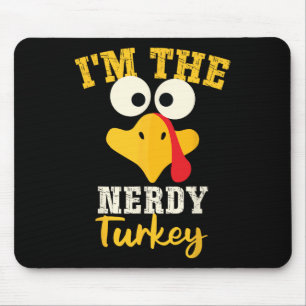 Nerdy Turkey Family Matching Thanksgiving Dinner G Mouse Pad