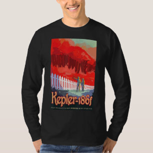 Nerdy Vintage Kepler 186f Grass Redder Space Scien T-Shirt