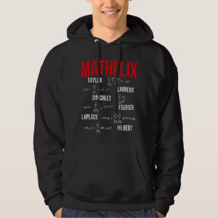 Nerdy Your Favourite Series On Mathflix Math Teach Hoodie