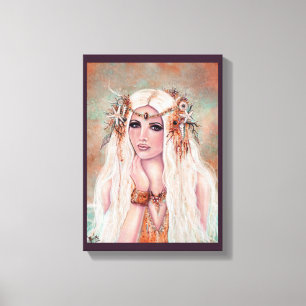 Nereides nymph mermaid art by Renee Lavoie Canvas Print