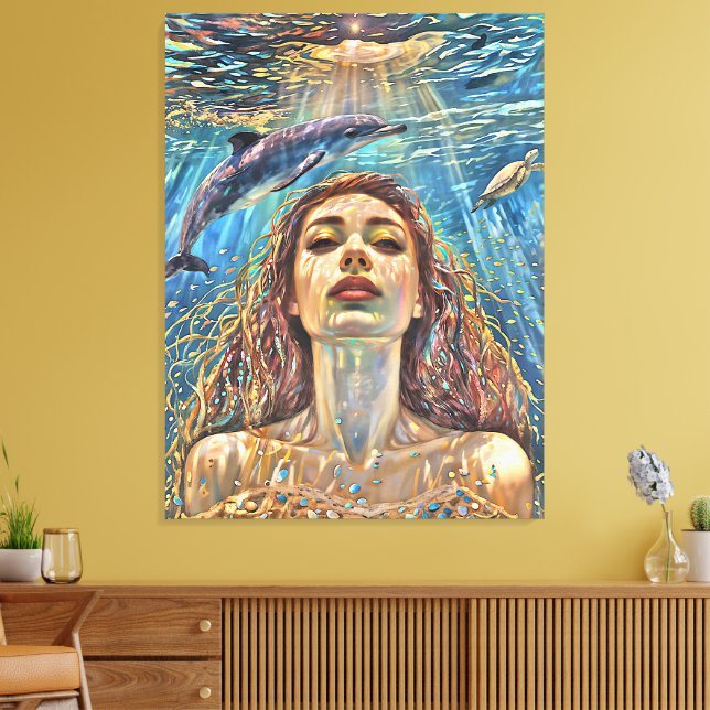 “Nerena”  Beneath Still Waters Canvas Print (Insitu(LivingRoom))