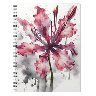 Nerine - Watercolor flowers Notebook