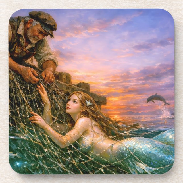 Nerithea and the Moral Catch - Fisherman’s Dilemma Coaster (Front)