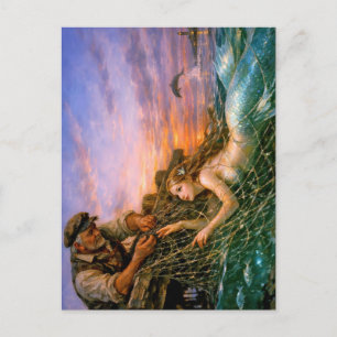 Nerithea and the Moral Catch - Fisherman’s Dilemma Holiday Postcard