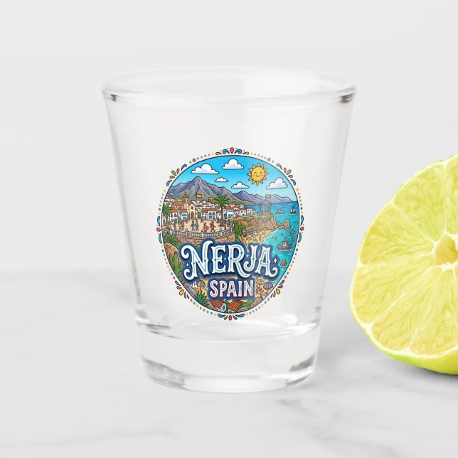 Nerja, Spain Shot Glass (Front)