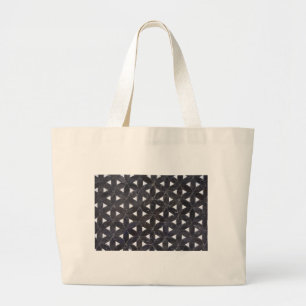 Nero Marquina Geometric Lattice Large Tote Bag