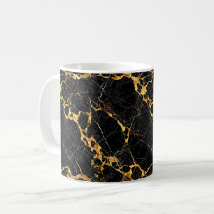 Nero Portoro Luxury Black Gold Marble Design Coffee Mug
