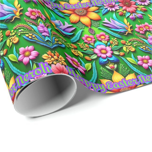 NEROLI ~ EASTER FLOWERS ~ WRAPPING PAPER (Roll Corner)