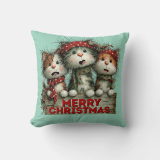 Nerry Christmas Cats Cushion