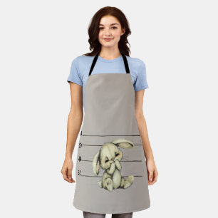 Nervous Bunny Police Lineup Apron