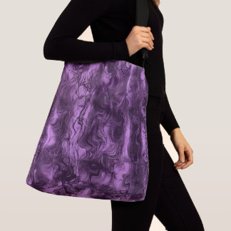Nervous Energy Grungy Abstract Art Amethyst Orchid Crossbody Bag