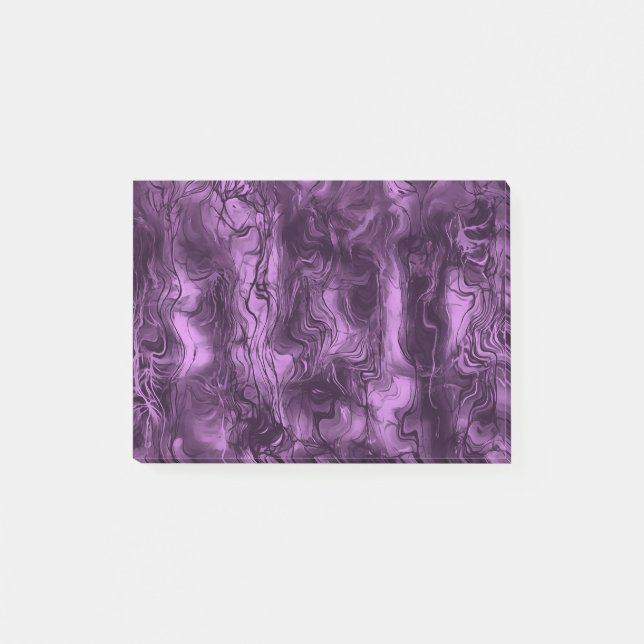 Nervous Energy Grungy Abstract Art Amethyst Orchid Post-it Notes (Front)