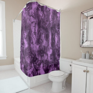 Nervous Energy Grungy Abstract Art Amethyst Orchid Shower Curtain