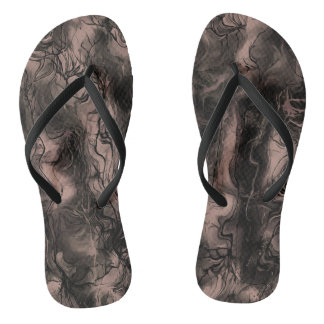 Nervous Energy Grungy Abstract Art Desert Mist Jandals