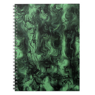 Nervous Energy Grungy Abstract Art Green Ash Notebook