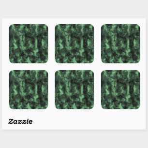 Nervous Energy Grungy Abstract Art Green Ash Square Sticker