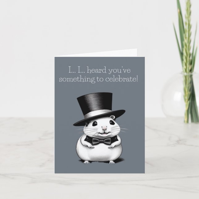 Nervous Hamster Greeting Card (Front)
