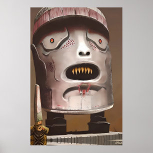 Nervous Idol Ken Gauge Tiki Art Poster